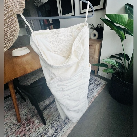 Anthropologie- Pilcro Strapless Corduroy Slim Midi Dress size 10 - Picture 3 of 9